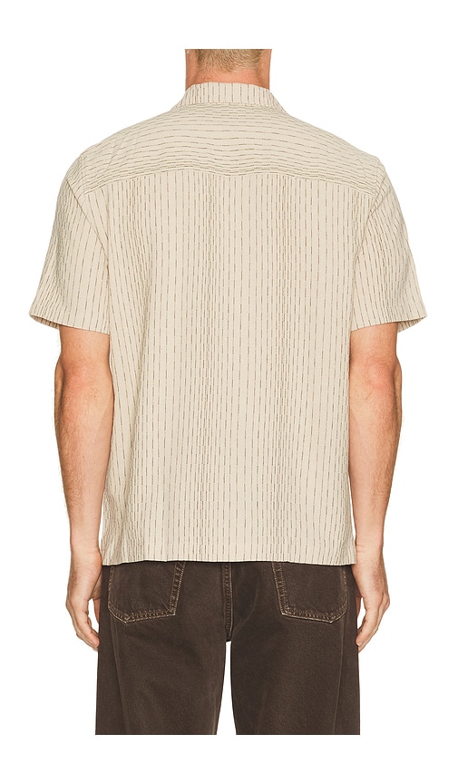  Percival Leland Cuban Shirt In Beige. Size S. Also In M, L, Xl/1x. 