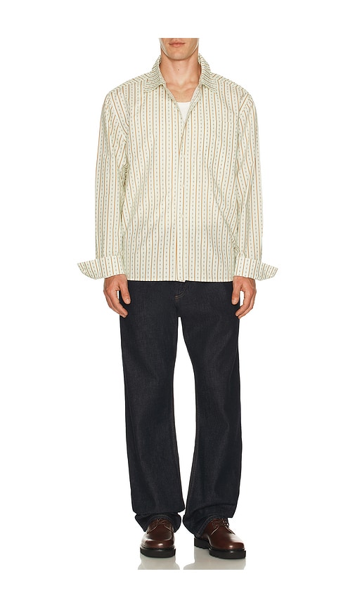  Percival Binding Oversized Pearce Shirt In White. Size S. Also In M. 