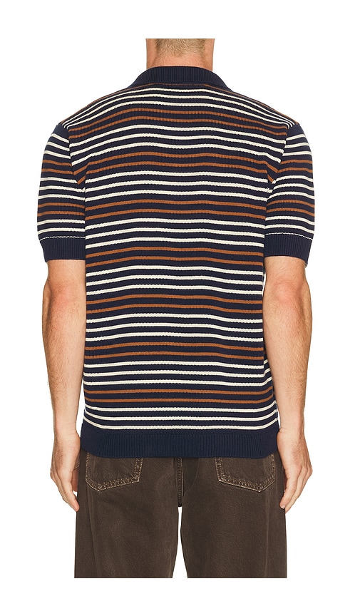  Percival Casa Martini Knitted Polo In Navy. Size S. Also In M, L, Xl/1x. 
