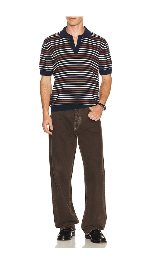  Percival Casa Martini Knitted Polo In Navy. Size S. Also In M, L, Xl/1x. 