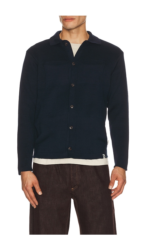 Peregrine Compton Knitted Shirt In Navy