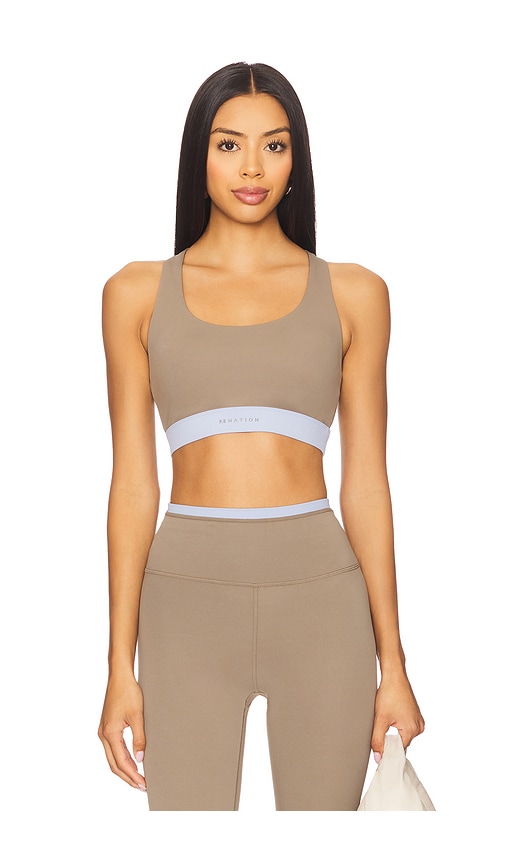 Frequency Sports Bra in Taupe. - size XXS (also in L, XL, XXL)