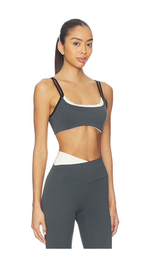 P.e Nation Distortion Sports Bra In Gray