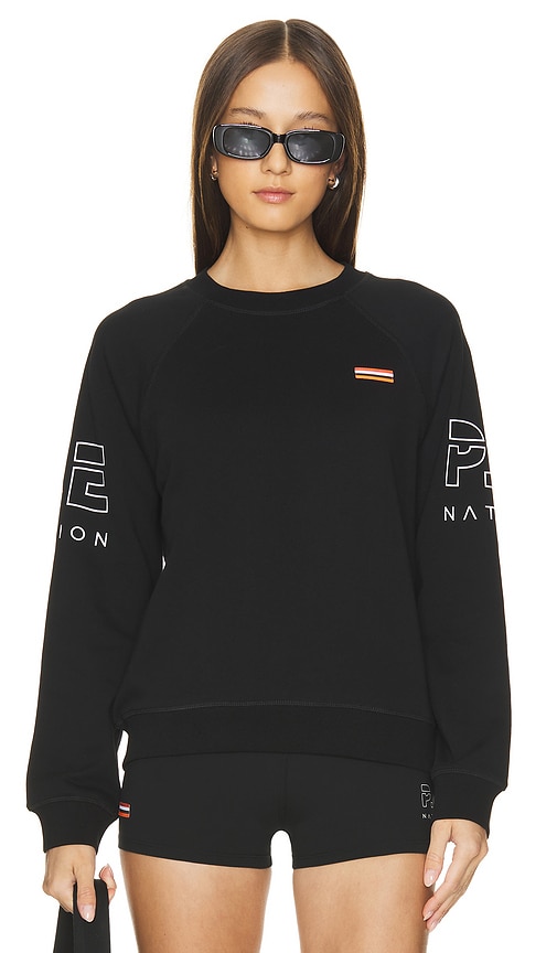 Shop P.e Nation Moneyball Sweatshirt In 黑色