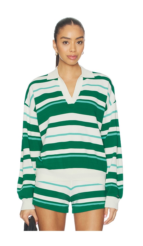 P.E Nation Retreat Stripe Collar Knit Pullover