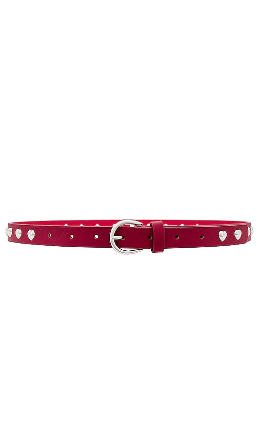 Studded Heart Belt in Red. - size XS/S (also in M/L)