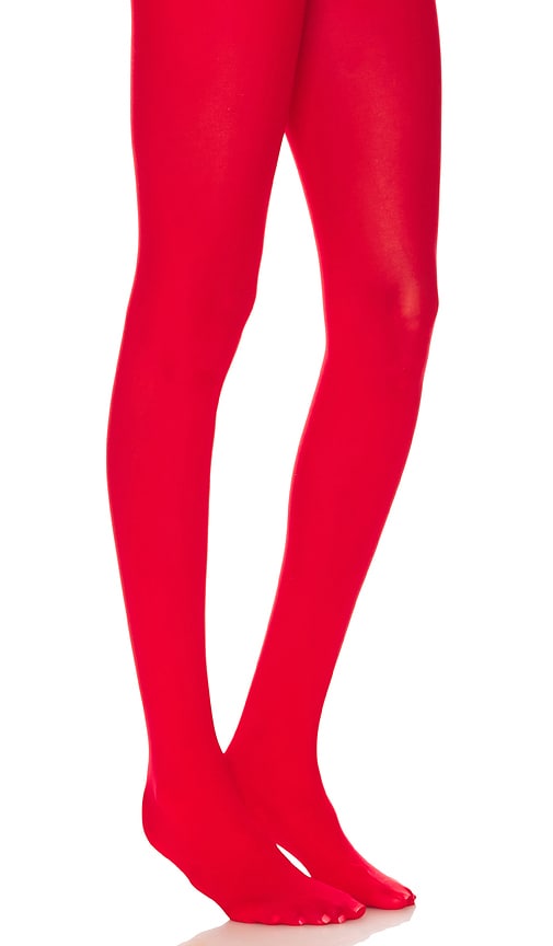 Petit Moments Solid Tights In Red