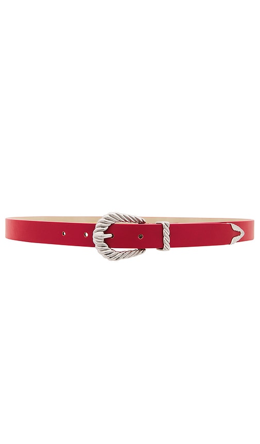 Petit Moments Slim Modern Rodeo Belt In Red/ Silver