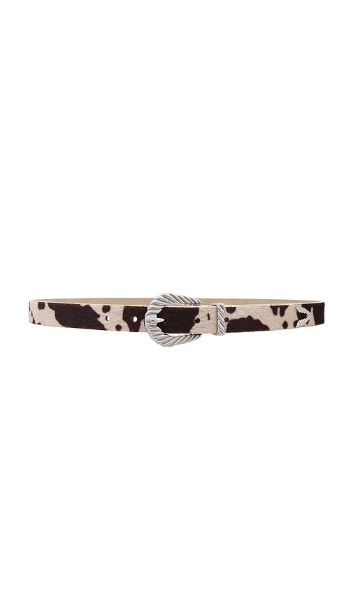 Slim Modern Faux Fur Rodeo Belt in Tan. - size XS/S (also in M/L)