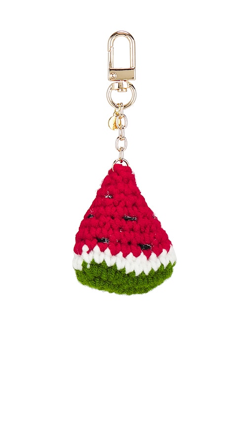 Knit Fruit Keychain in Red.