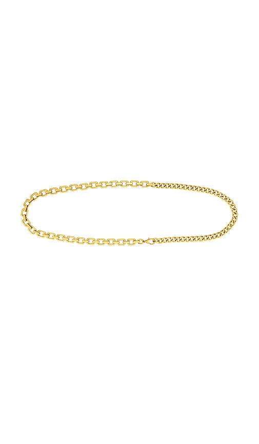 Trini Chain Belt in Metallic Gold.