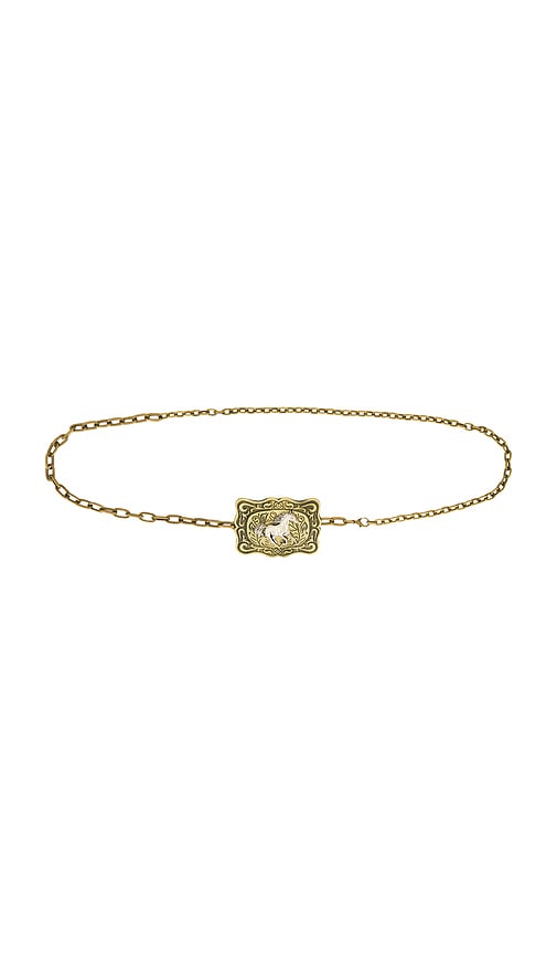 Rodeo Chain Belt in Metallic Gold.