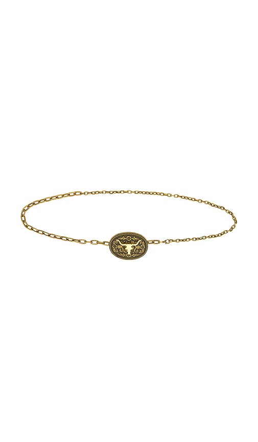 Western Chain Belt in Metallic Gold.
