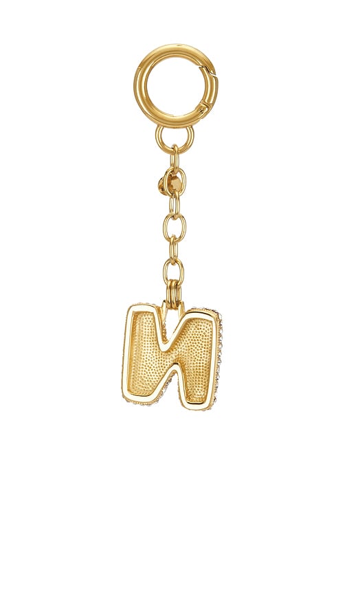  Petit Moments Bubble Initial Pave Keychain In Metallic Gold. Size B. Also In D, F, G, H, I, J, N, O, P, R, S, T. 