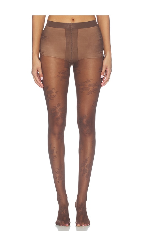 Vintage Lace Tights by Petit Moments in Brown