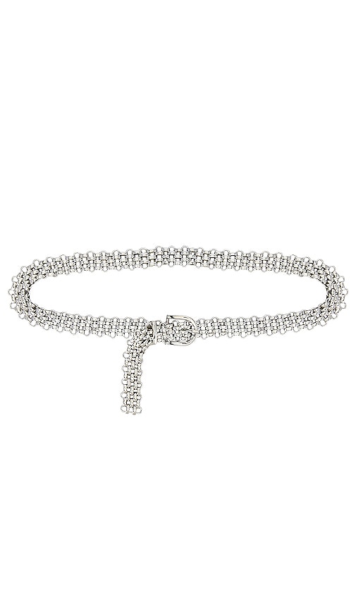 petit moments Band Belt in Metallic Silver.