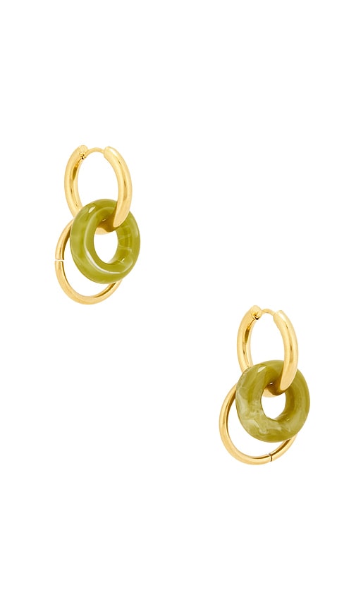 Jade Circle Hoop Earrings