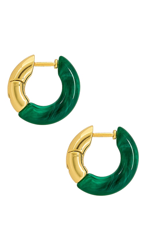Shop Petit Moments Acacia Earrings In 绿色