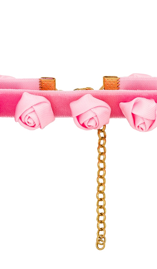 Shop Petit Moments Mini Rosette Choker In Pink