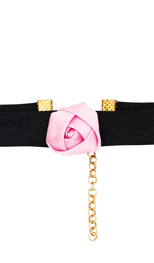 Shop Petit Moments Mini Rosette Choker In Black