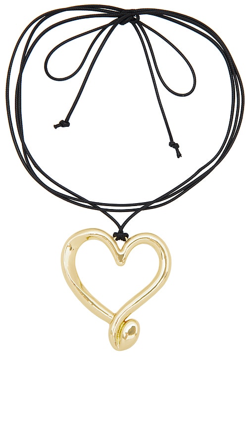 Shop Petit Moments Heart Corded Necklace In 金色
