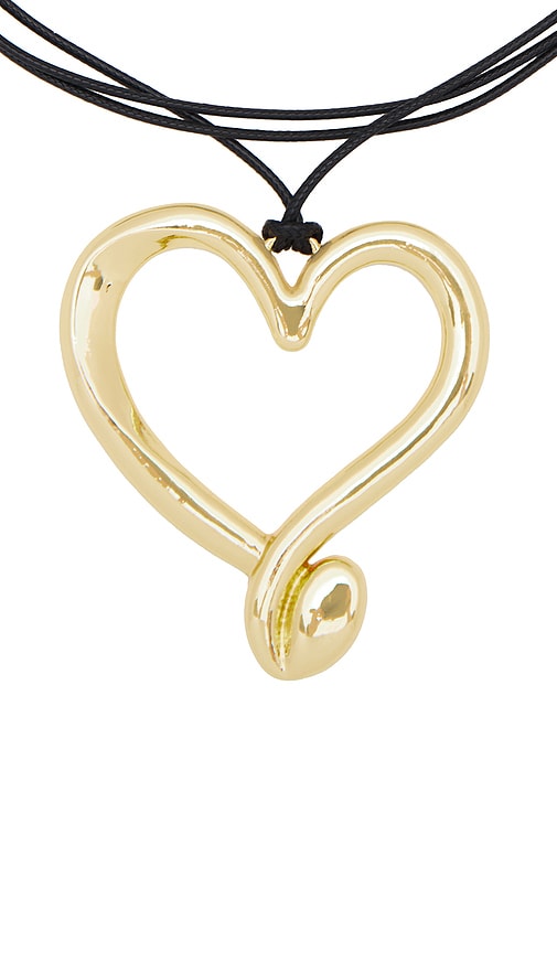 Shop Petit Moments Heart Corded Necklace In 金色