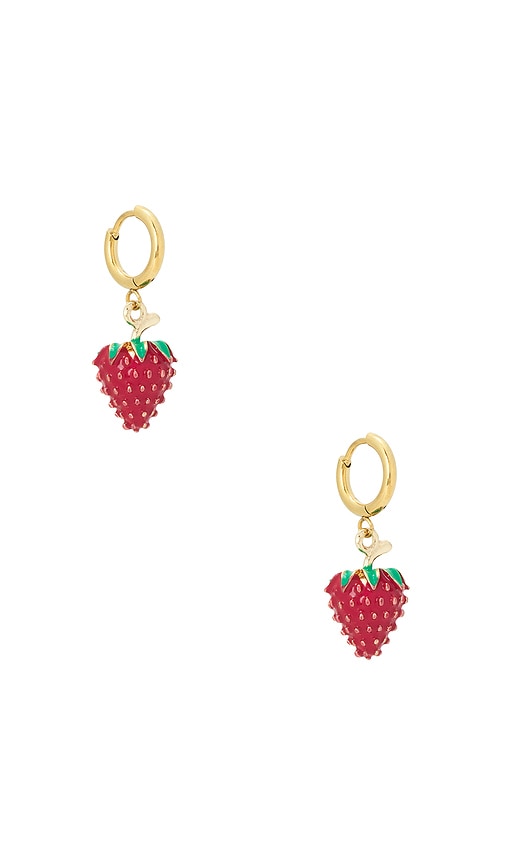 Aglio Earrings in Metallic Gold.