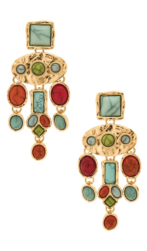 Dusk Earrings in Metallic Gold.