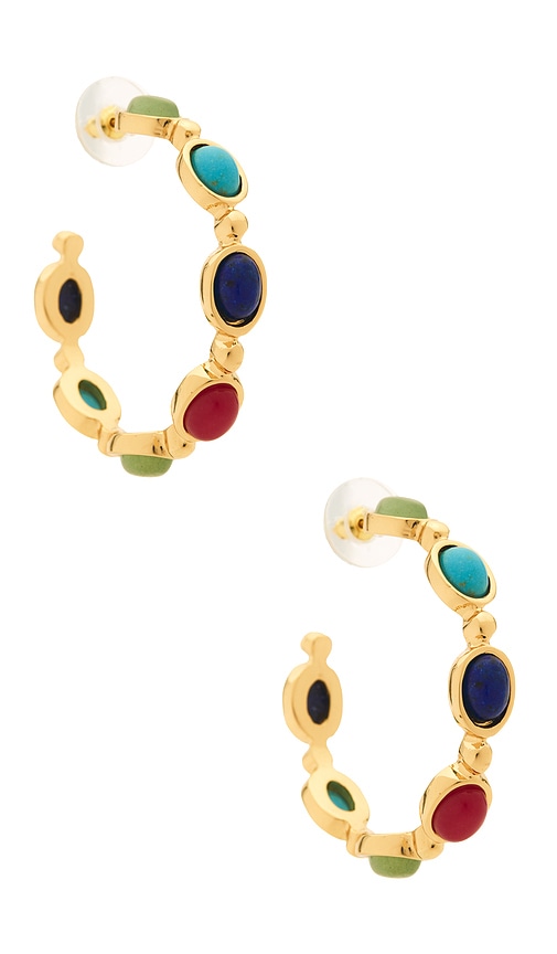 Large Bari Hoops in Metallic Gold.