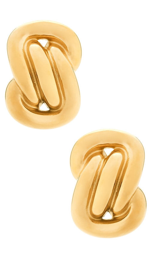 Anemone Earrings in Metallic Gold.