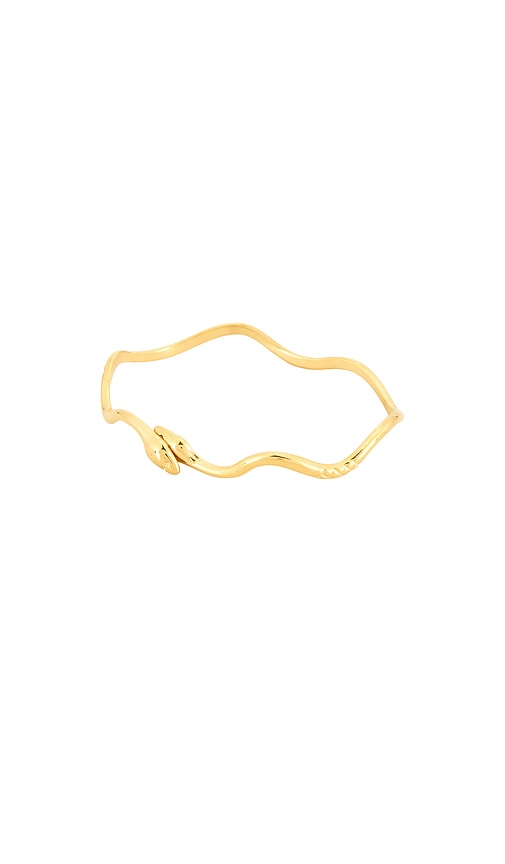 Snake Cuff in Metallic Gold.