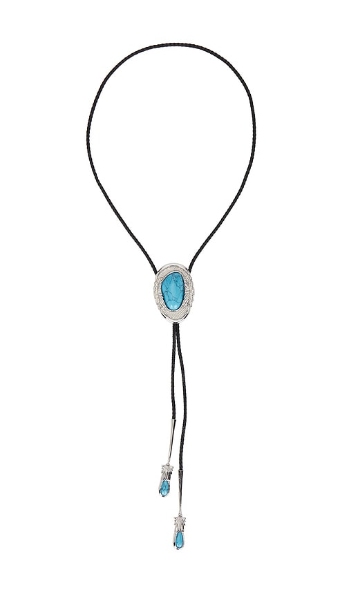 Dolly Bolo Tie Necklace in Teal.