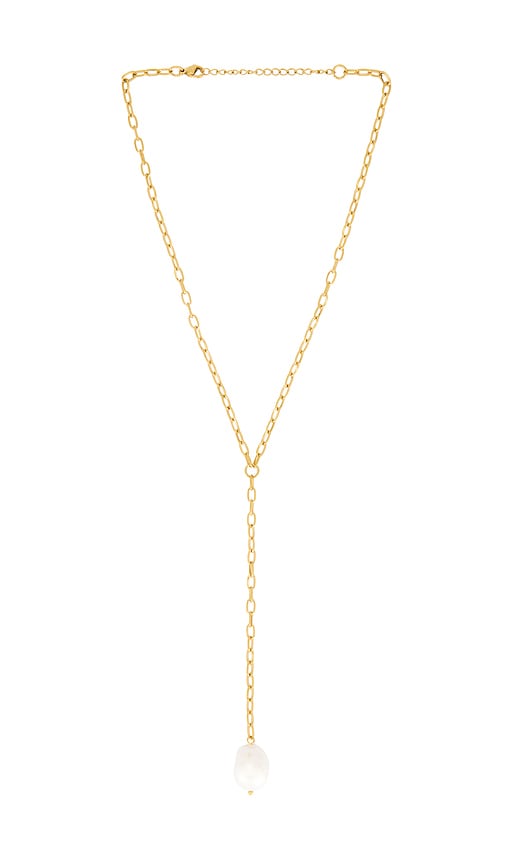 Pearl Drop Lariat Necklace