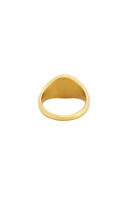  Petit Moments Anillo Tipo Sello Initial Love Letter En Color Oro Metálico Talla A  (también En B, C, D, E, F, G, H, J, K, L, M, N, O, P, R, S, T). 
