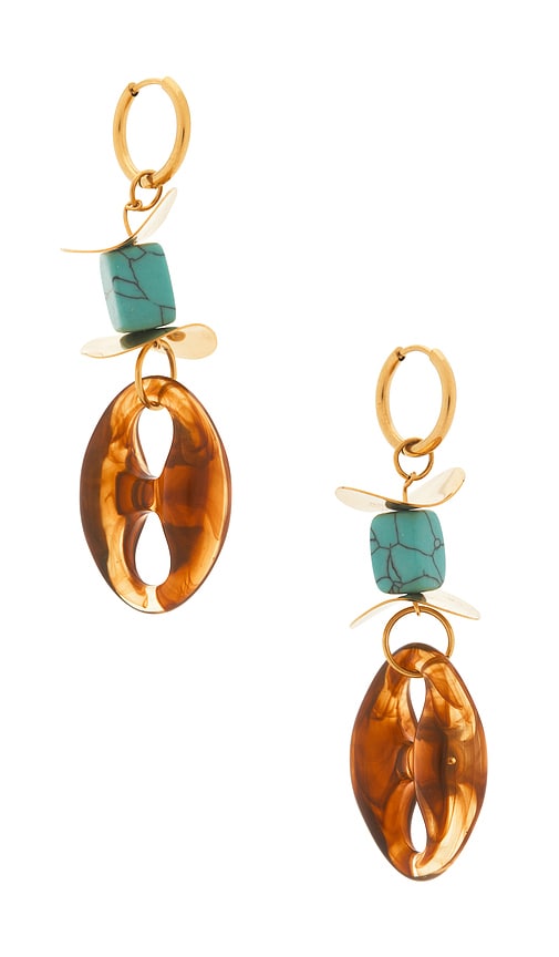 petit moments BOUCLES DOREILLES PENDANTES LINK en Teal 54 €