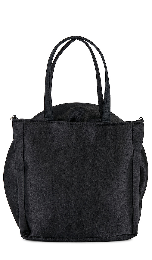 Shop Petit Moments Rosette Satin Bag In Black
