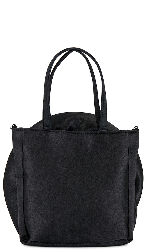 Shop Petit Moments Rosette Satin Bag In Black