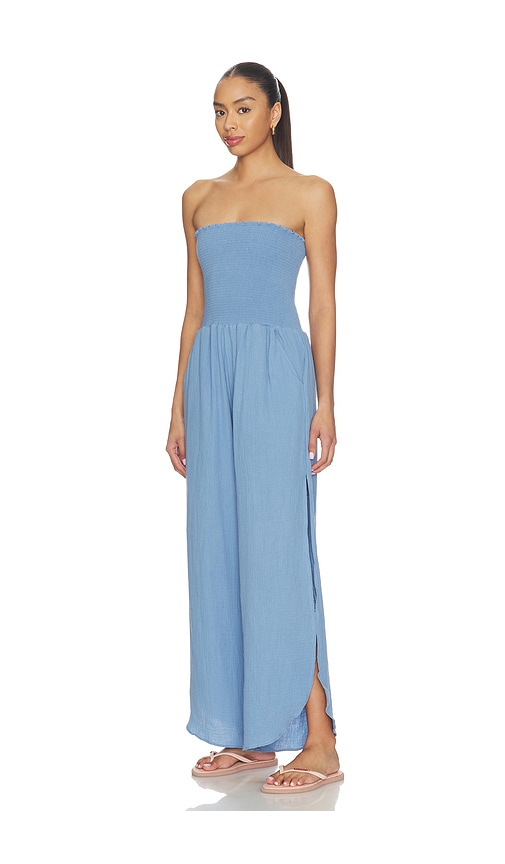  Peixoto Schulterfreier Jumpsuit Harriet In Blue. Größe S. Also In Xs, M, L, Xl. 