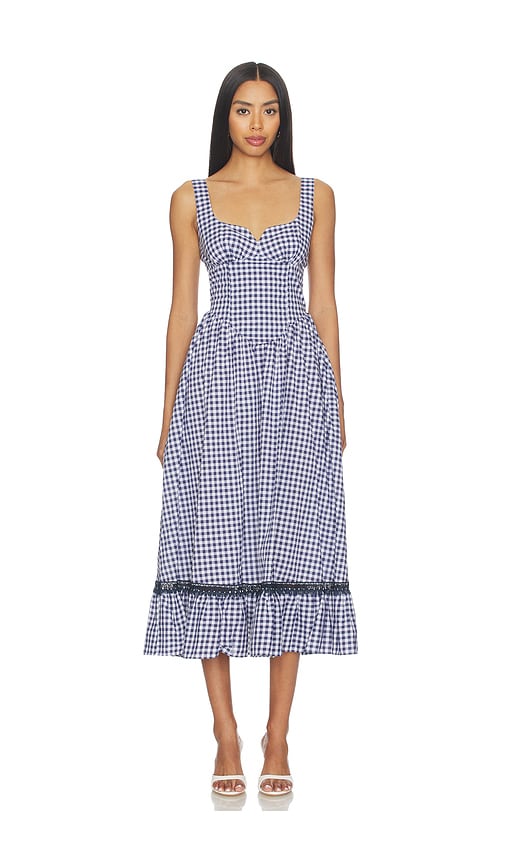 Peixoto Liam Midi Dress In Blue