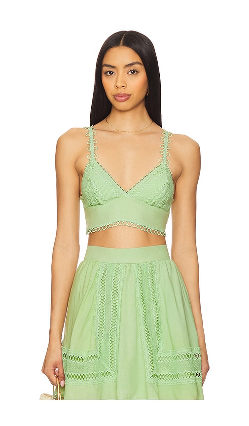 Jasmine Crop Top in Green. - size S (also in L, M, XS)