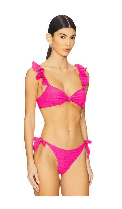 Shop Peixoto Amara Bikini Top In Pink Passion