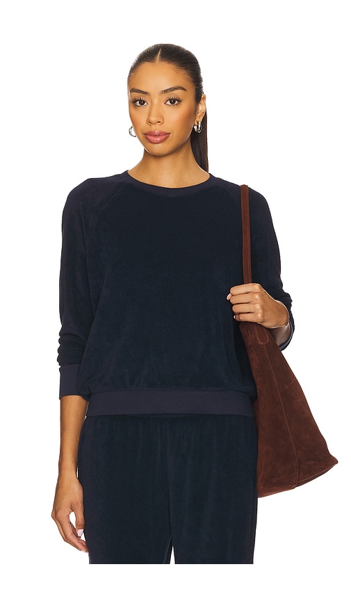 Perfectwhitetee Loop Terry Sweatshirt In Blue