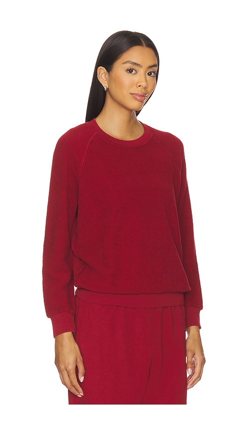 Perfectwhitetee Inside Out Fleece Long Sleeve Shrunken Crewneck Sweatshirt Maple In Burgundy