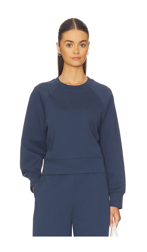 Perfectwhitetee Travel Crew Neck Sweatshirt In Blue