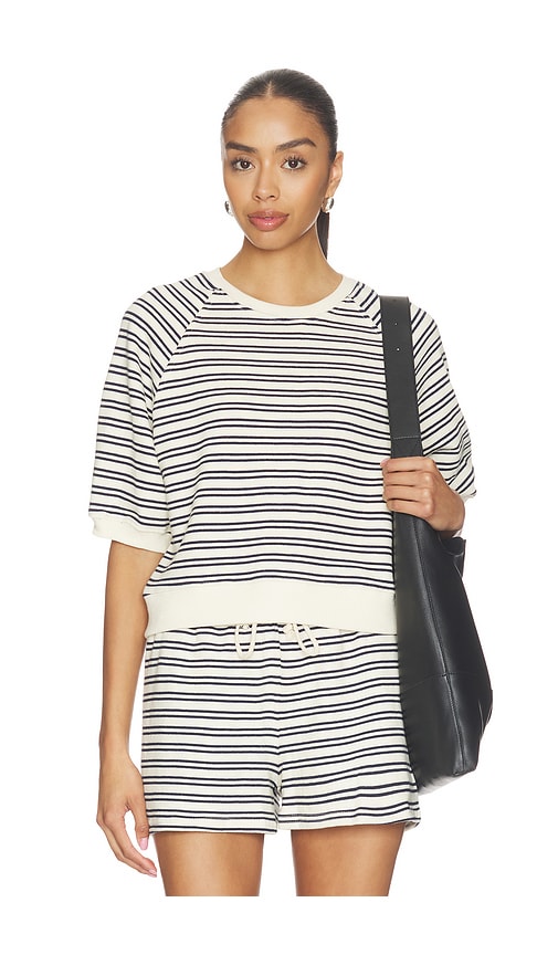 perfectwhitetee French Terry Bubble Sleeve Sweatshirt