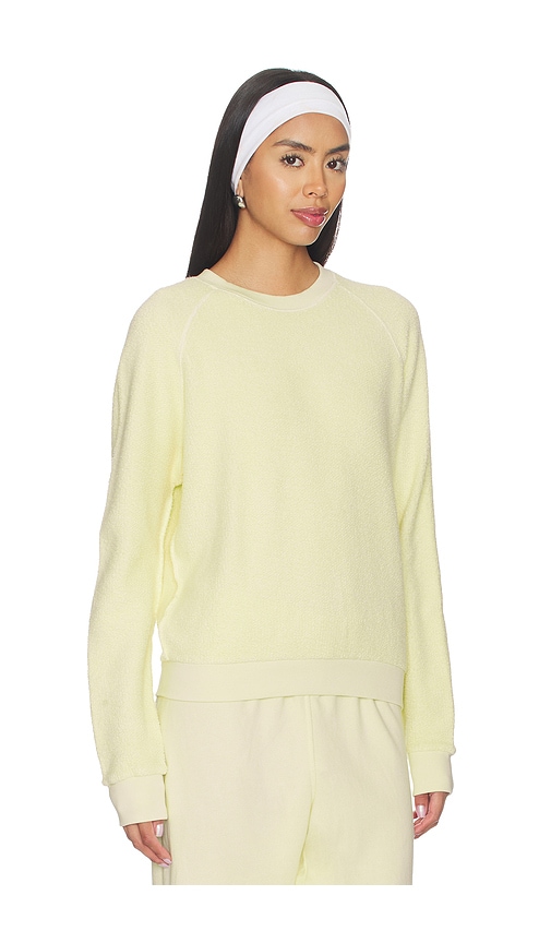  Perfectwhitetee Sudadera De Manga Larga Con Cuello Redondo Y Forro Polar En Color Amarillo Limon Talla L  (también En M, S). 