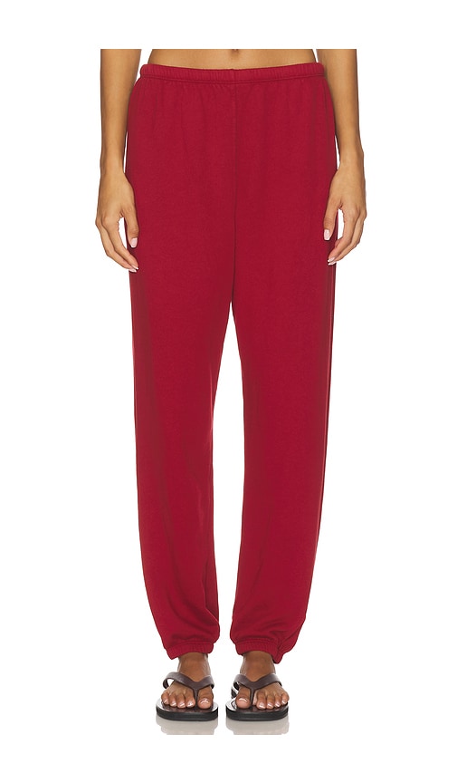 Perfectwhitetee Johnny Easy Sweatpant In Burgundy