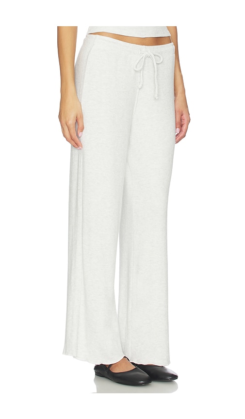Perfectwhitetee Maddie Brushed Waffle Drawstring Pants Ash In White