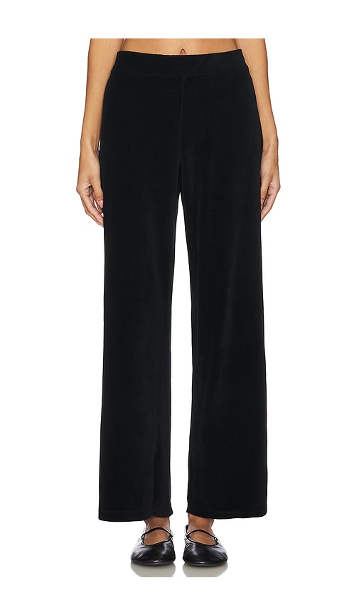 perfectwhitetee Holly Wide Leg Sweatpant in True Black