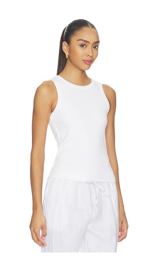 Perfectwhitetee Débardeur à Col Montant Et Côtes Structurées Daphne En White. Taille M. Also En S, Xl, Xs. 